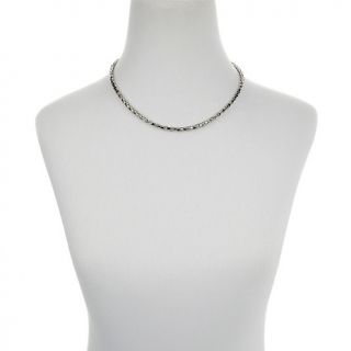 Stately Steel Marquise Shaped Popcorn Chain 20 Necklace