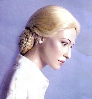 Evita Eva Peron 1940s 1950s Era Platinum Blonde Braid Hair Wig