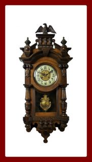 Extraordinary Antique German Junghans Wall Clock at 1900