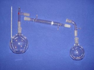 2000ml 24/40 distillation kit, flat bottom flasks