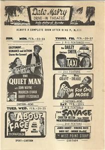 Maureen OHarra Cary Grant Old Drive in Ads Taxi John Wayne RCA