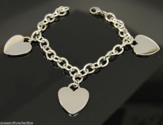 Charm Bracelet Stainless Steel Engravable Heart Jewelry