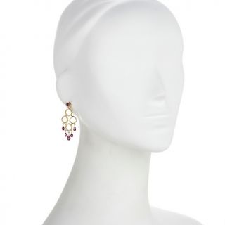Technibond® Gemstone Beaded Chandelier Style Drop Earrings