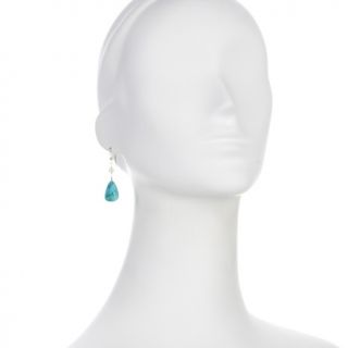 Jay King Kingman Turquoise and Cultured Freshwater Pearl Drop Earrings