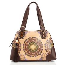 sharif embroidered tribal leather satchel $ 99 95 $ 249 90