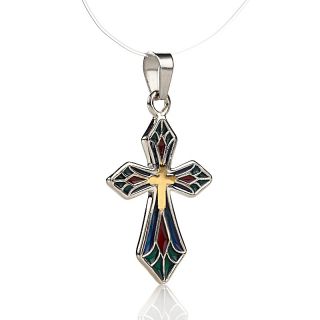 223 824 michael anthony jewelry colored enamel cross pendant rating 2