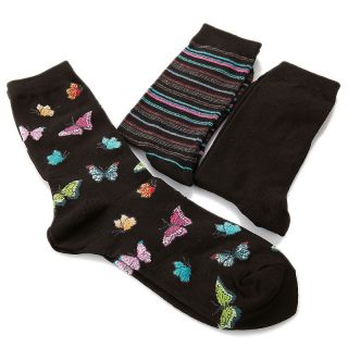 225 649 hot sox hot sox 3 pack novelty trouser socks multi butterfly