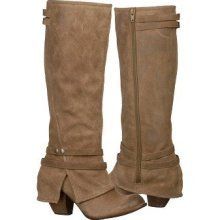 Fergie Taupe Leather Tall Boots Lattitude
