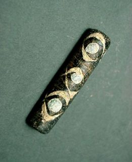 Phoenician Mosaic Glass Bead w Eye Design 300 50