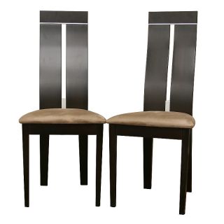 Magness Modern Dark Brown Dining Chairs   Set of 2
