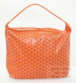 goyard orange chevron canvas fidji hobo handbag