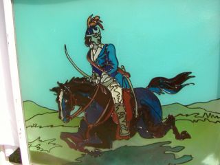  War Colored Glass Picture Francis Marion The Swamp Fox
