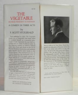Scott Fitzgerald The Vegetable HCDJ 1st Thus 1st