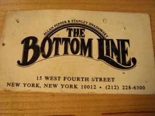 The Bottom Line Card Allan Pepper Stanley Snadowsky Greenwich Village