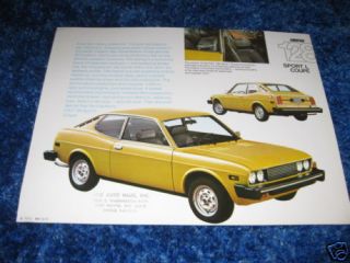1974 Fiat 128 Sport L Coupe Sales Brochure