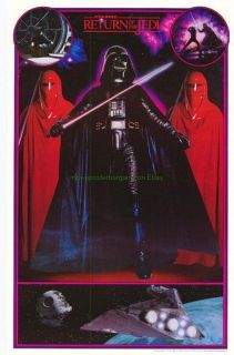 Darth Vader 1983 Movie Poster Star Wars RARE Original