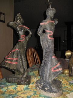 Vintage Pair Reglor Lamp Rare Dancer Figurine