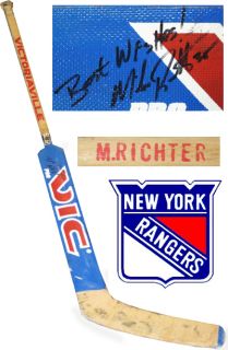  Game Used New York Rangers Vic Hockey Goalie Stick Steiner