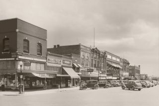 1940s Fairbury Nebraska NE Downtown Square Large Photo