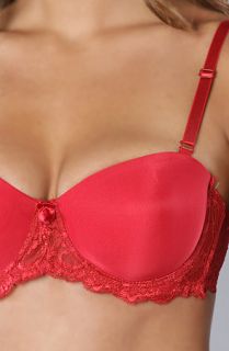 Intimates Boutique The Convertible Lace Bra in American Beauty Red