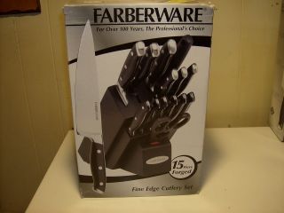 Farberware Forged Fine Edge Cutlery 15 Piece Kitchen Block & Knife Set