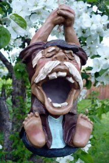 NEW FARMER BIRDHOUSE LAUGHING OLD MAN 9.5 IN MIKE