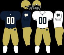 notre dame s uniforms worn for the first half of the 2010 season