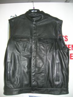 First Classic Leather Gear Mens Vest Concealment XX Large