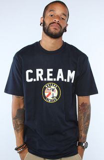 Wutang Brand Limited The CREAM Crest Tee in Navy