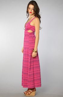Lucca Couture The Native Print Cutout Maxi Dress