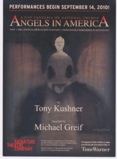 ANGELS IN AMERICA Playbill +color ad ZACHARY QUINTO CHRISTIAN BORLE