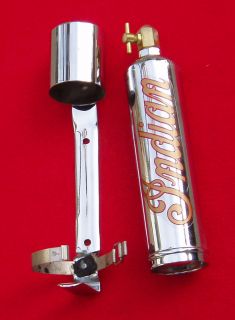 Vintage Chrome Indian Motorcycle Fire Extinguisher