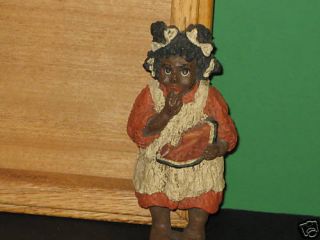 June McKenna Early African American Girl Flat Ornament