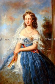  Vintage Royalty Portrait Oil Painting Paintings Canvas Empress Eugenie