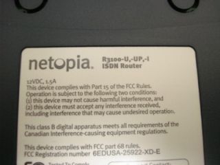 Netopia R3100 Up ISDN 8 Port Ethernet Wired Firewall Router Uphub New