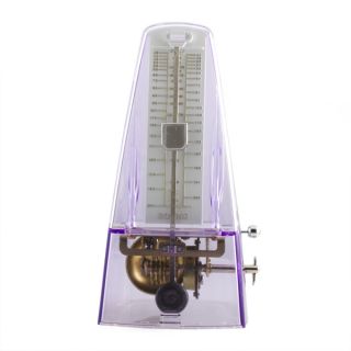 Clear Purple Traditional Windup Mechanical Pyramid Pendulum Metronome
