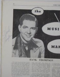 1956; Faron Young; authenic autographs Gene Vincent, Hank Snow, Hank
