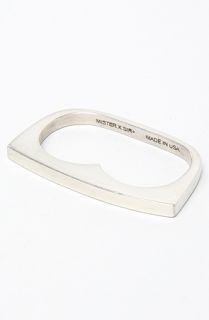 Mister The Two Finger Ring in Silver Concrete