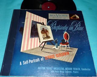 Gershwin Rhapsody in Blue Sanroma Fiedler 78s Nice