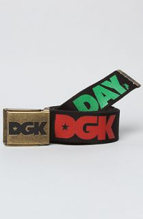 DGK The All Day Scout Belt in Rasta Concrete