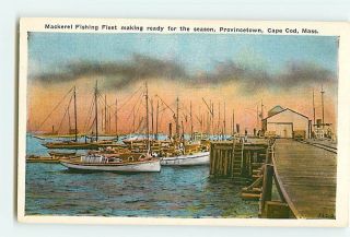 4857 MA Provincetown Cape Cod Massachusetts Mackerel Fishing Fleet