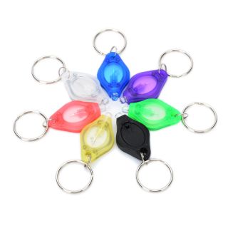 Multicolored Rainbow LED Keychain Flashlights 7 Pack