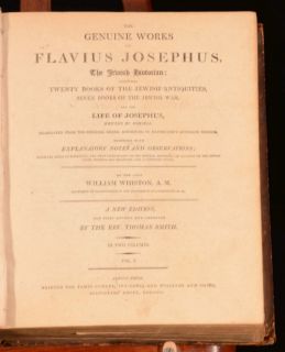 1806 The Genuine Works of Flavius Josphus Vols I and II by William