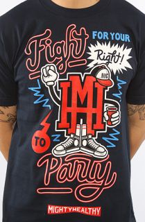 Mighty Healthy The Party Tee in Navy Concrete