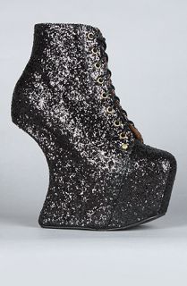 Jeffrey Campbell The Night Lita Shoe in Black GlitterExclusive