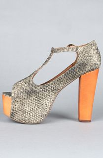 Jeffrey Campbell The Foxy Shoe in Taupe Python