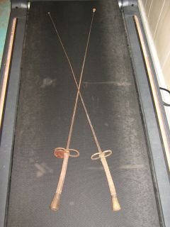  Old Pair of Antique Coulaux CL Klingenthal Fencing Swords Foils