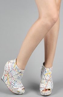Jeffrey Campbell The Tick Paint Shoe in White Multi