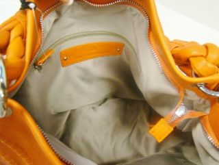 New Fenn Wright Manson Orange Genuine Leather Shoulder Tote Handbag