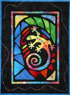 NEW LIZARD PATTERN 17 X23 COLORFUL WALLHANGING